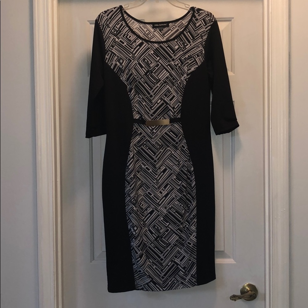 Black and White Career Dress